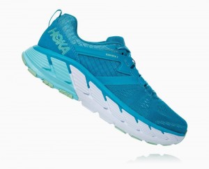 Chaussure Running Hoka Gaviota 2 Femme Bleu Vert Grise | VUEY04529