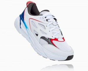 Chaussure de Marche Hoka Opening Ceremony Clifton Femme Blanche Bleu | QRCY53084