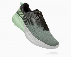 Chaussures Running Route Hoka Mach 3 Homme Vert Grise Noir | DYVU62850