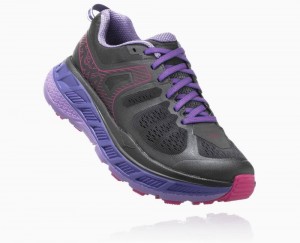 Chaussures Trail Hoka Stinson ATR 5 Femme Ebony/Very Berry | DCUO74395